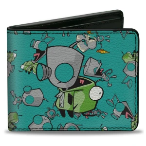 Invader Zim Gir Robot And Disguised Bi-Fold Wallet