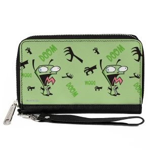 Invader Zim Gir Screaming Doom Zip Around Wallet