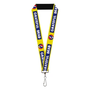 Grateful Dead Text Box And Steal Your Face Lanyard