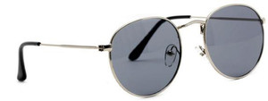 Chrome Desert Modern Minimalist Round Sunglasses