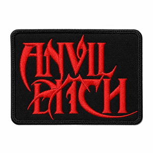 Anvil Bitch - Red Logo 4x3" Embroidered Patch