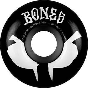Bones 100s OG Original Black Widecuts V4 54MM 100ASet Of 4 Wheels