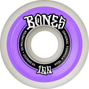 Bones 100s OG formula Sidecuts5 55MM 100A Set Of 4 Wheels