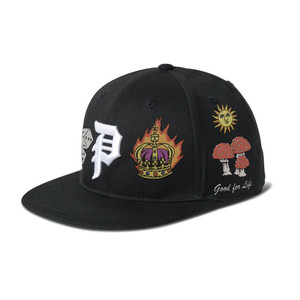 Primitive Signs Black Snapback Hat