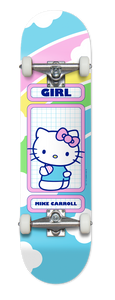 Girl Carroll Hello Kitty Complete Skateboard 8"