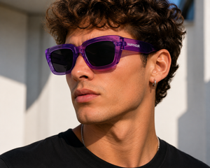Happy Hour Camden Crystal Gloss Purple Sunglasses