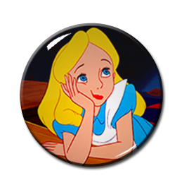 Alice in Wonderland 1.5" Pin