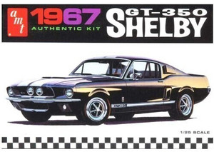 1967 Shelby Mustang Black 1/25 Scale Model Kit