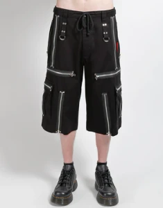Super Zip Black Shorts - Unisex