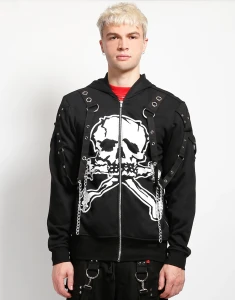 Mega White Skull Hoodie 