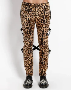 Unisex Chaos Pants Bondage Leopard