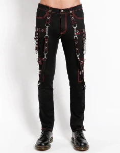No Excuse Pants Black & Red - Unisex