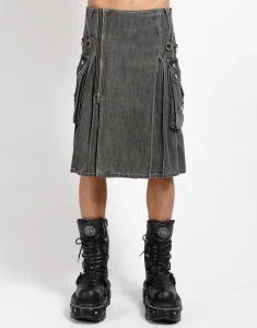 Super Kilt Black Denim - Unisex