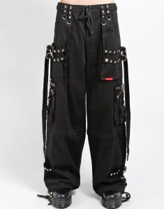 Stud Zip Off Cargo Wide Convertible Pants - Unisex