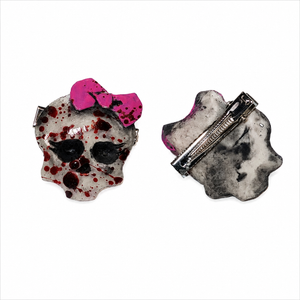 Pair Bloody Monster High Skull Hair clips