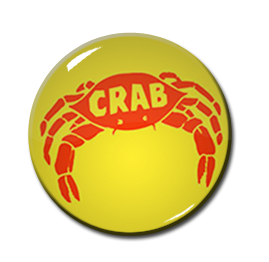 Crab Records 1" Pin