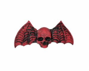 Red Winged Skull Hair Clip