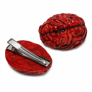 Pair Red Bloody Brains Hair Clip
