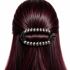 Silver Skulls Stick Barrete Hair Clip
