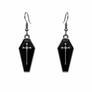 Black Coffin Earrings