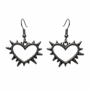 Spiked Heart Earrings