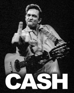 Johnny Cash - Finger Up! 10.5x12" Sublimated Backpatch 
