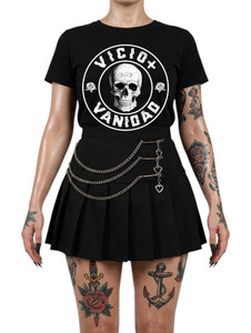 Chained "Vic Var " Mini Skirt 