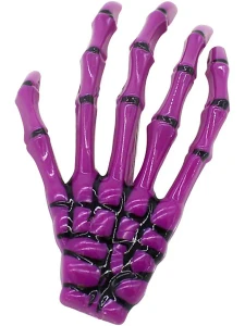Purple Skeleton Hands Hairslides