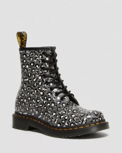 Dr Martens 1460 Gun Leopard Women's Lace Up Boots