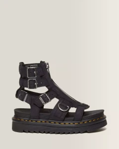 Dr. Martens Olson Tumbled Nubuck Leather Women's Gladiator Zip Sandals