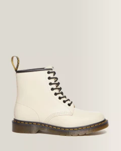 Dr Martens  1460 Smooth Beige Leather Lace Up Boots