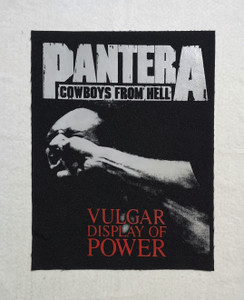 Pantera Vulgar Display Of Power 12.5x16" Printed Backpatch