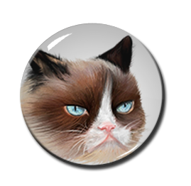Grumpy Cat 1.5" Pin
