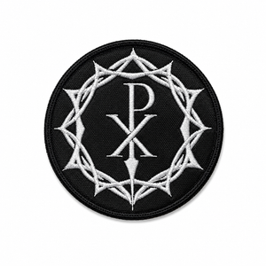 Prayers - White Round Logo 3" Embroidered Logo