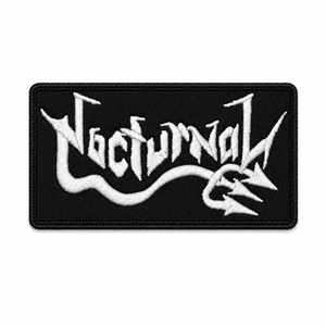 Nocturnal White Logo 4.75x2.25" Embroidered Patch