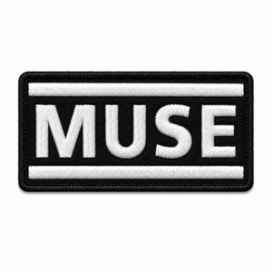 Muse - White Logo 4.25x2" Embroidered Logo