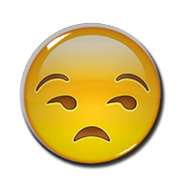 Unamused Face Emoji 1.5" Pin