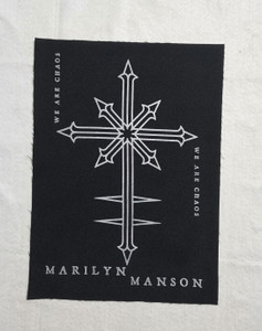 Marilyn Manson - We Are Chaos Cross 12 x 16.5 Printed Backpatch