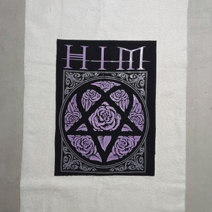 Him - Heartagram 12x16" Printed Backpatch