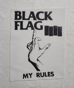Black Flag - My Rules 12.5x16.5" Printed Backpatch