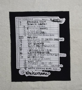 Green Day - Day Schedule 12x14.5" Printed Backpatch