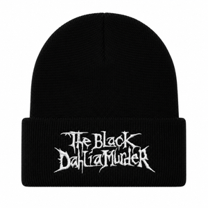 The Black Dahlia Murder White Logo Embroidered Beanie