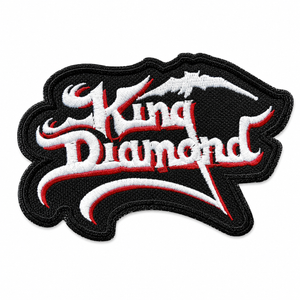 King Diamond - White & Red 3.5x2.5" Logo Embroidered Patch