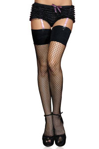 Industrial FishNet Stockings with Wide Elastic Top