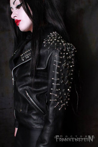 Womens Jacket with Safety Pins and Studs