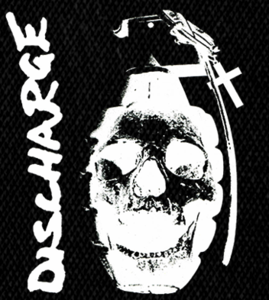 Discharge Skull Grenade 4x5" Printed Patch