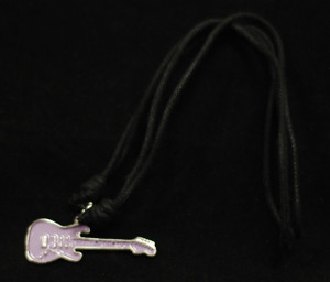 Pink Guitar Necklace