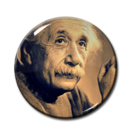 Albert Einstein - Pose #2 2.25" Pin