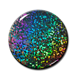 Rainbow Glitter 2.25" Pin