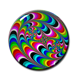 Liquid Color Pattern 2.25" Pin